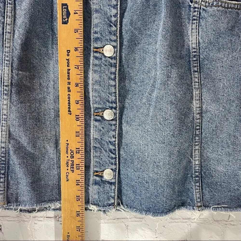 Topshop Moto | Denim Button Down Skirt